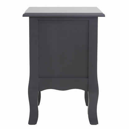 French Bedside Table Nightstand Grey Set of 2-Furniture &gt; Bedroom-PEROZ Accessories