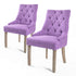 La Bella 2 Set Violet French Provincial Dining Chair Amour Oak Leg-Furniture > Bar Stools & Chairs-PEROZ Accessories