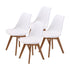 La Bella 4 Set White Retro Dining Cafe Chair Padded Seat-Furniture > Bar Stools & Chairs-PEROZ Accessories