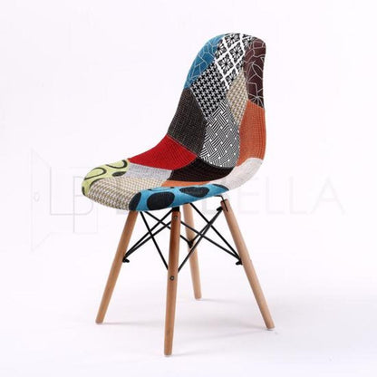 La Bella 4 Set Multi Colour Retro Dining Cafe Chair DSW Fabric-Furniture &gt; Bar Stools &amp; Chairs-PEROZ Accessories