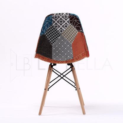 La Bella 4 Set Multi Colour Retro Dining Cafe Chair DSW Fabric-Furniture &gt; Bar Stools &amp; Chairs-PEROZ Accessories