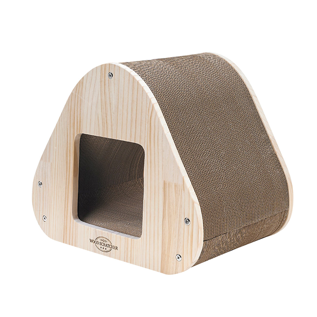 Yaomi Wood Triangle Cat Scratcher Sofa Pet Bed-Pet Care &gt; Cat Supplies-PEROZ Accessories