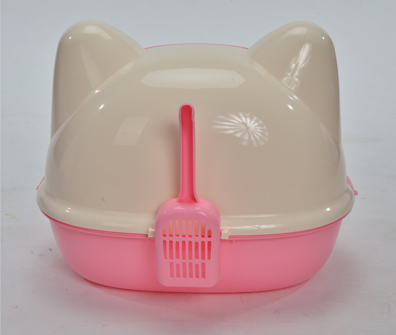 YES4PETS Large Hooded Cat Toilet Litter Box Tray House With Scoop Pink-Pet Care &gt; Cat Supplies-PEROZ Accessories