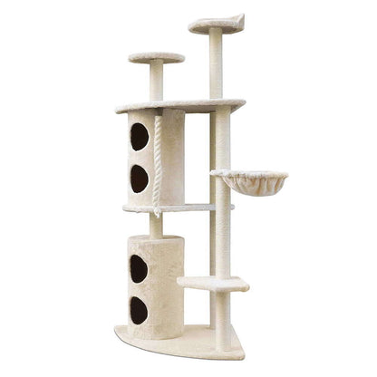 YES4PETS 170cm XL Multi Level Cat Scratching Post Tree Post House Tower-Beige-Cat Trees-PEROZ Accessories