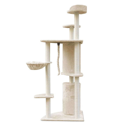 YES4PETS 170cm XL Multi Level Cat Scratching Post Tree Post House Tower-Beige-Cat Trees-PEROZ Accessories