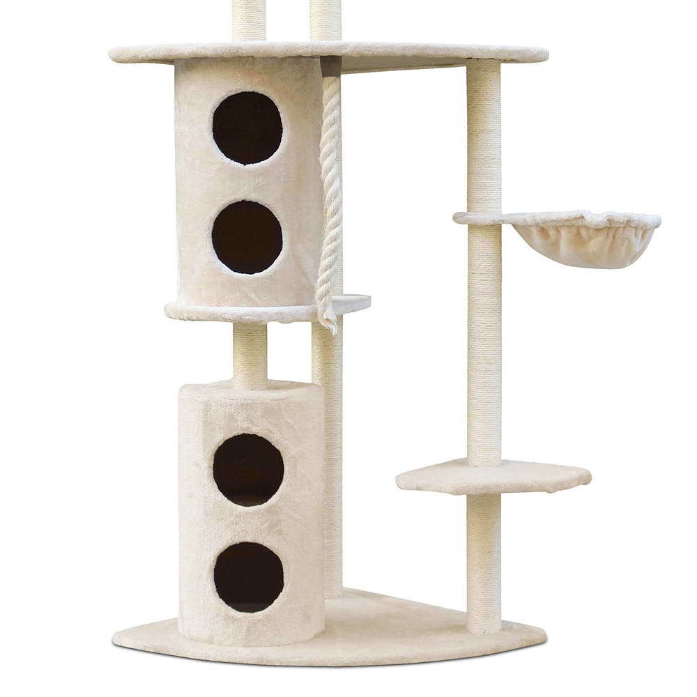 YES4PETS 170cm XL Multi Level Cat Scratching Post Tree Post House Tower-Beige-Cat Trees-PEROZ Accessories