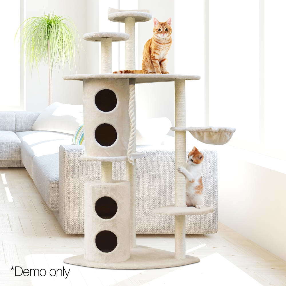 YES4PETS 170cm XL Multi Level Cat Scratching Post Tree Post House Tower-Beige-Cat Trees-PEROZ Accessories