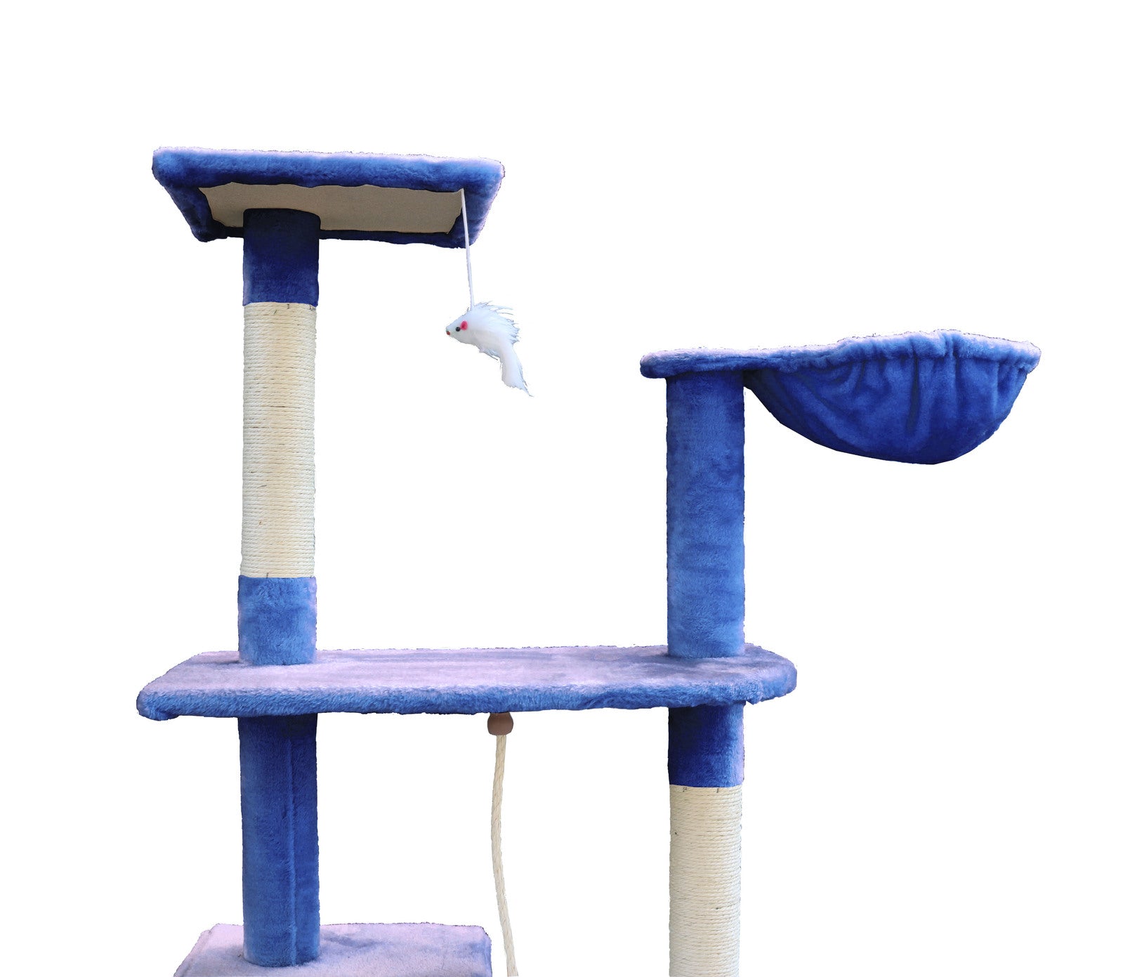 YES4PETS 193cm Cat Scratching Tree Post Sisal Pole Scratching Post Scratcher Tower Condo Blue-Cat Trees-PEROZ Accessories