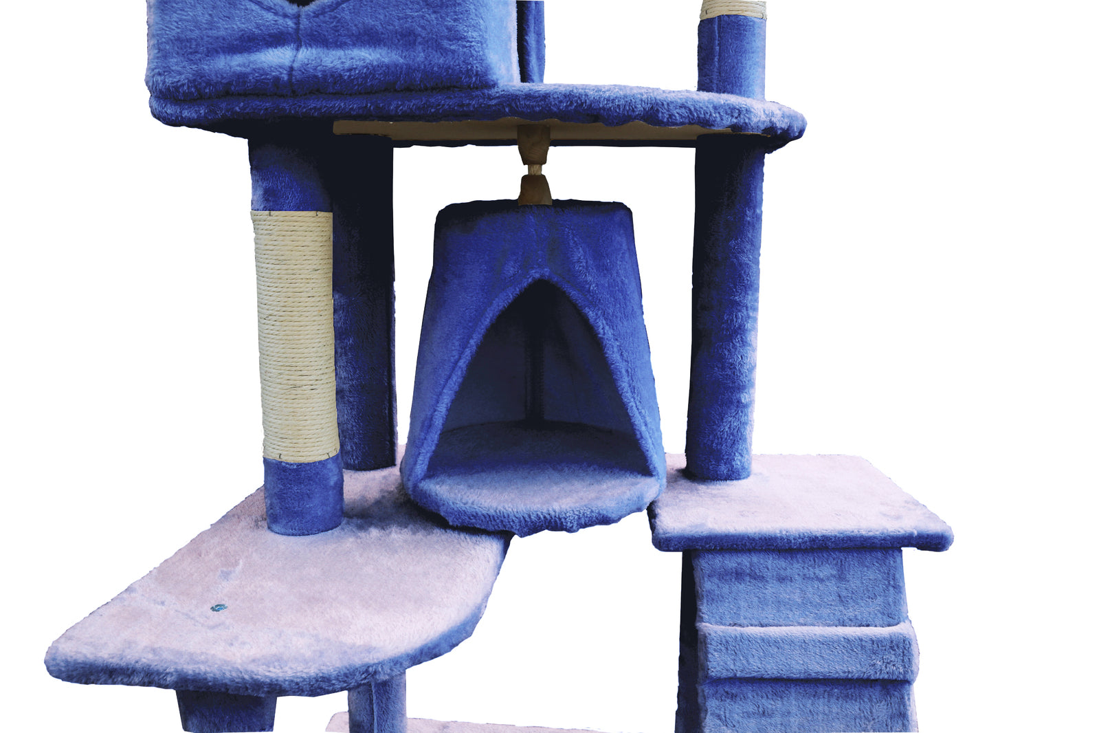 YES4PETS 193cm Cat Scratching Tree Post Sisal Pole Scratching Post Scratcher Tower Condo Blue-Cat Trees-PEROZ Accessories