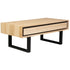 Aconite Coffee Table 120cm 2 Drawers Solid Messmate Timber Wood - Natural-Furniture > Living Room-PEROZ Accessories