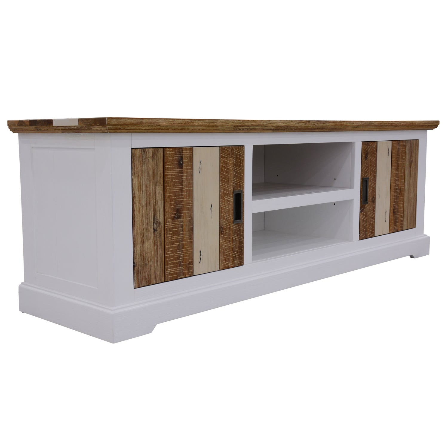 Orville ETU Entertainment TV Unit 180cm 2 Door Solid Acacia Timber - Multi Color-Entertainment Unit-PEROZ Accessories