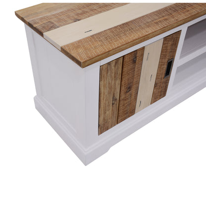 Orville ETU Entertainment TV Unit 180cm 2 Door Solid Acacia Timber - Multi Color-Entertainment Unit-PEROZ Accessories