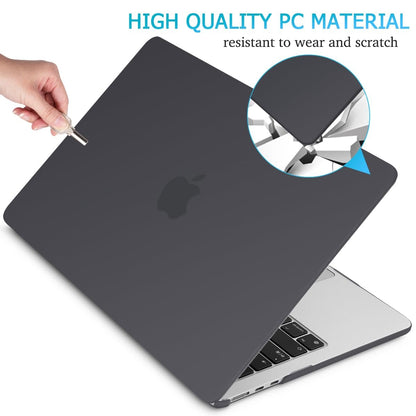 15 inch Air 2023 MacBook Air Matte Case A2941 M2 Chip Hard Shell Case Keyboard Cover Black-Electronics &gt; Computer Accessories-PEROZ Accessories