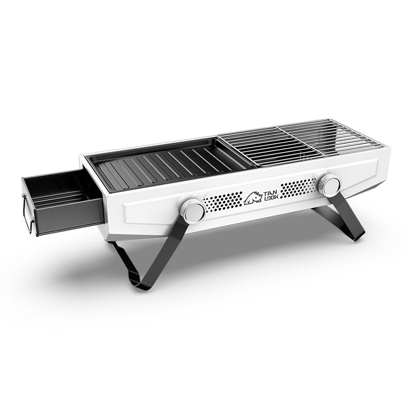 Foldable Portable Charcoal Frying Grill Grilling Outdoor Tabletop BBQ Grill For Camping Hiking Picnics-Appliances &gt; Kitchen Appliances-PEROZ Accessories