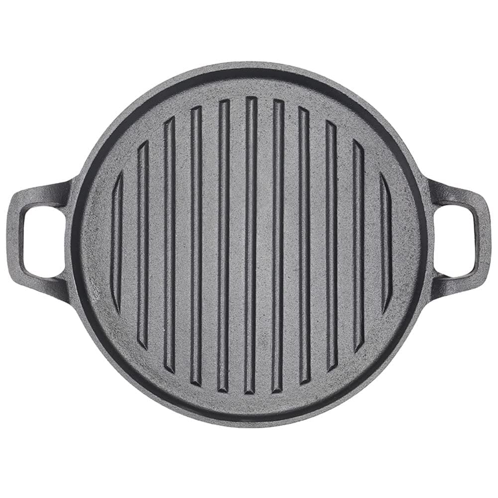 30cm Round Cast Iron Griddle Plate, BBQ Pan Cooking Griddle Grill for StoveF, Oven-Home &amp; Garden &gt; BBQ-PEROZ Accessories