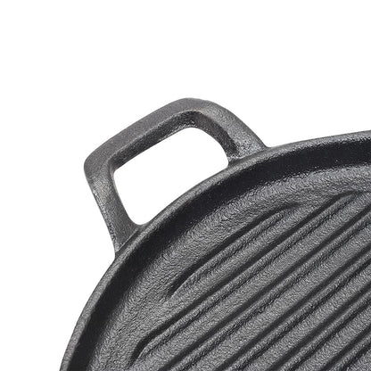 30cm Round Cast Iron Griddle Plate, BBQ Pan Cooking Griddle Grill for StoveF, Oven-Home &amp; Garden &gt; BBQ-PEROZ Accessories