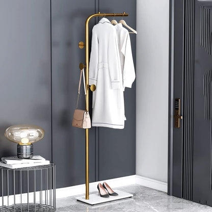 Metal Coat Rack Marble Base Hooks Clothes Coats Bag Tree Hat Display Hanger Stand Organiser-Furniture &gt; Bedroom-PEROZ Accessories