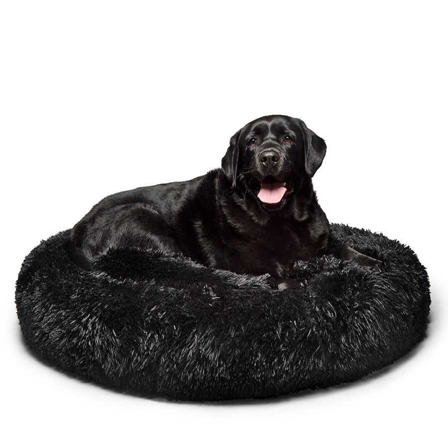 Fur King &quot;Aussie&quot; Calming Dog Bed - XL -Black - 115 cm-Pet Beds-PEROZ Accessories