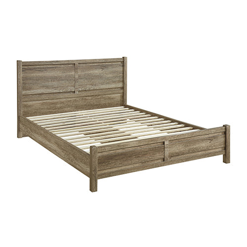 Double Size Bed Frame Natural Wood like MDF in Oak Colour-Furniture &gt; Bedroom-PEROZ Accessories