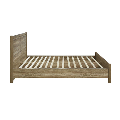 Queen Size Bed Frame Natural Wood like MDF in Oak Colour-Furniture &gt; Bedroom-PEROZ Accessories