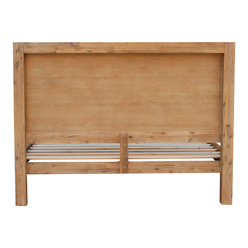 Bed Frame Queen Size in Solid Wood Veneered Acacia Bedroom Timber Slat in Oak-Furniture &gt; Bedroom-PEROZ Accessories