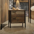 Bedside Table 2 drawers Night Stand Particle Board Construction in Oak Colour-Furniture > Bedroom-PEROZ Accessories