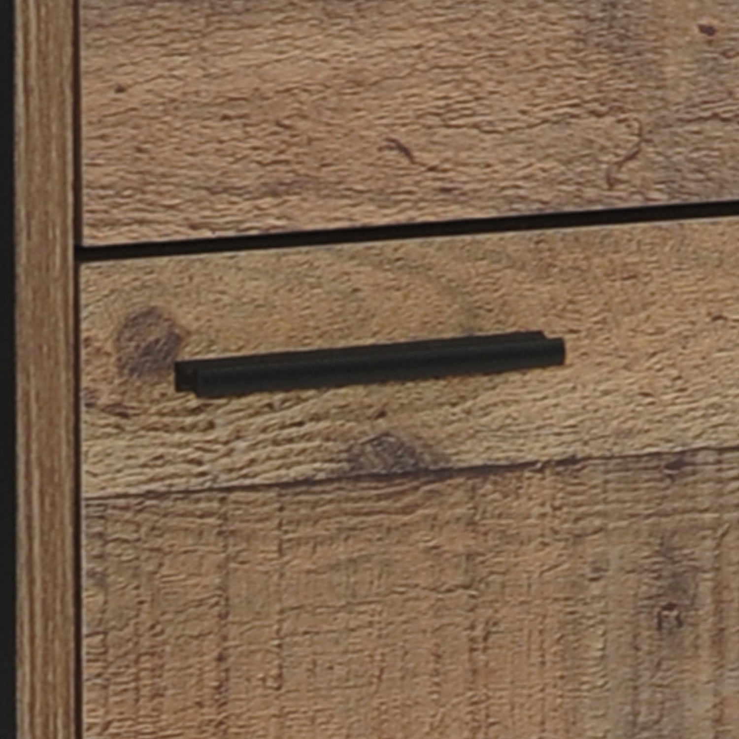 Bedside Table 2 drawers Night Stand Particle Board Construction in Oak Colour-Furniture &gt; Bedroom-PEROZ Accessories