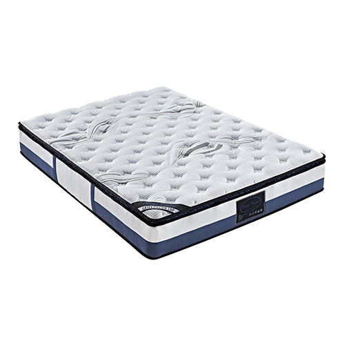 Queen Mattress Latex Pillow Top Pocket Spring Foam Medium Firm Bed-Furniture &gt; Mattresses-PEROZ Accessories