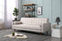 Sofa Bed 3 Seater Button Tufted Lounge Set for Living Room Couch in Fabric Beige Colour-Furniture > Sofas-PEROZ Accessories