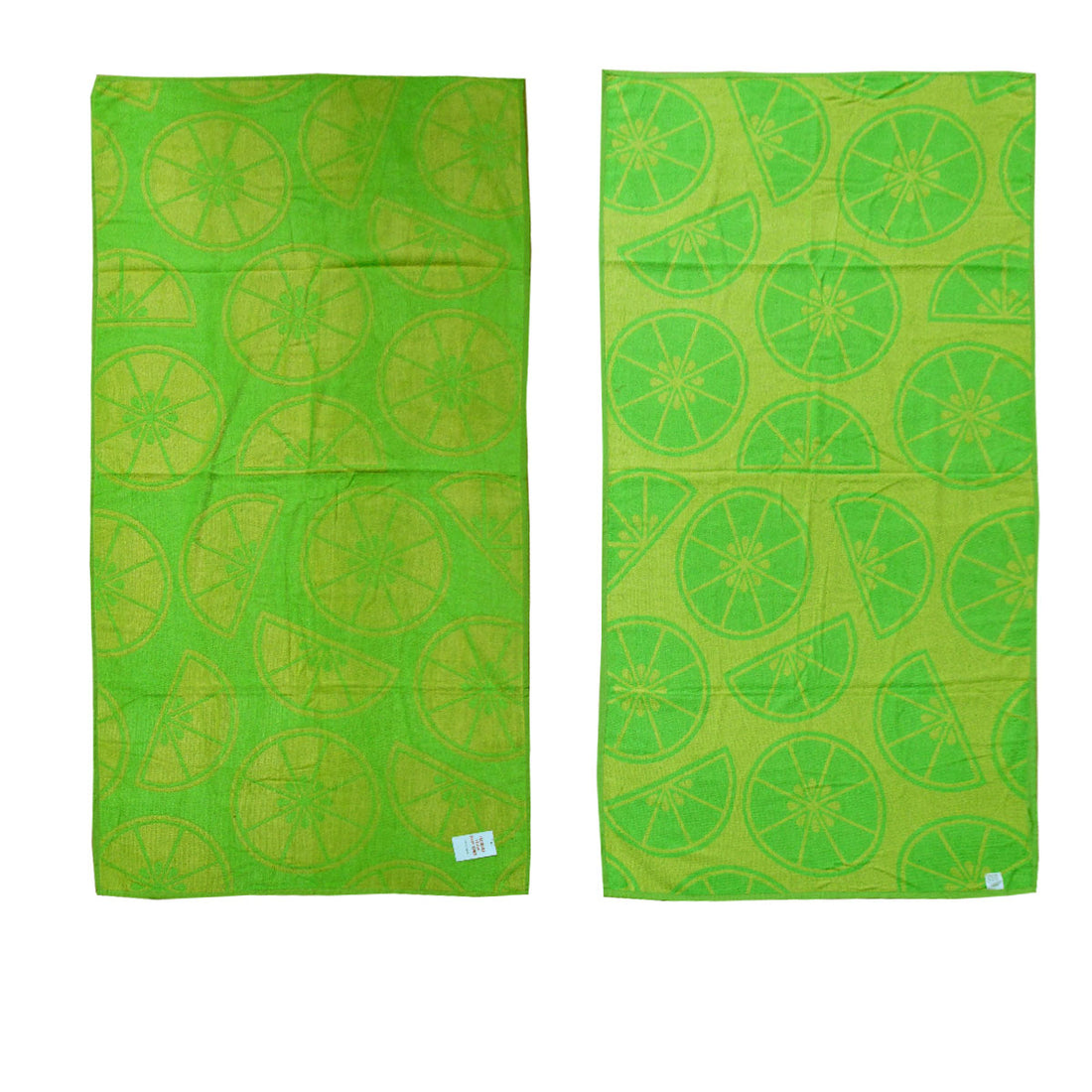 Jacquard Velour Reversible Beach Towel Lime Cirtus-Home &amp; Garden &gt; Bathroom Accessories-PEROZ Accessories