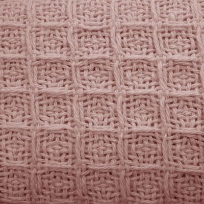 Cotton Waffle Blanket Dusty Pink Single-Home &amp; Garden &gt; Bedding-PEROZ Accessories