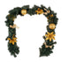 1.8m/6ft Christmas Pine Green Garland Gold Balls Flower Bows Xmas Hanging Décor, Gold, Green-Occasions > Christmas-PEROZ Accessories