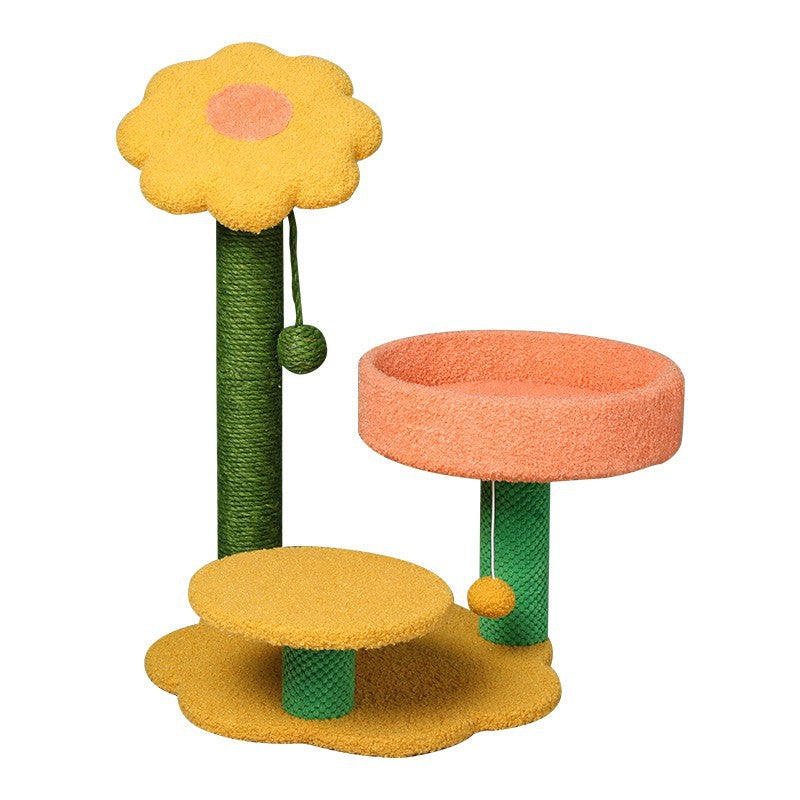 Sun flower cat climbing frame cat scratching post toy-Pet Care &gt; Cat Supplies-PEROZ Accessories