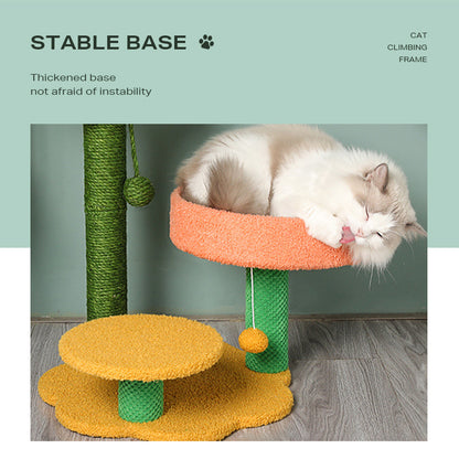 Sun flower cat climbing frame cat scratching post toy-Pet Care &gt; Cat Supplies-PEROZ Accessories