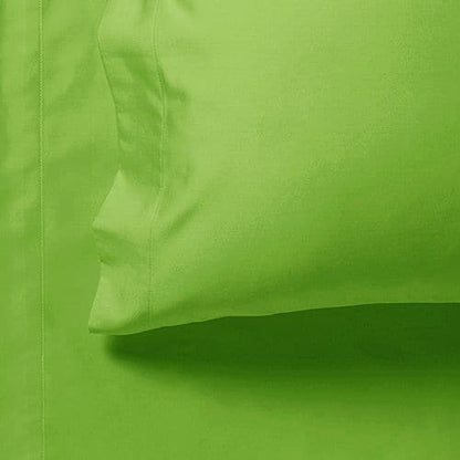 1000TC Ultra Soft King Size Bed Green Flat &amp; Fitted Sheet Set-Home &amp; Garden &gt; Bedding-PEROZ Accessories