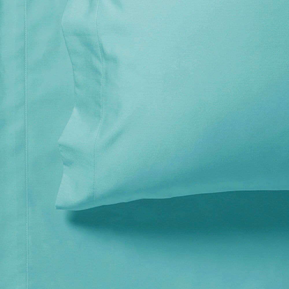 1000TC King Size Bed Soft Flat &amp; Fitted Sheet Set Aqua-Home &amp; Garden &gt; Bedding-PEROZ Accessories