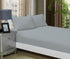 1000TC Ultra Soft Fitted Sheet & Pillowcase Set - Single Size Bed - Silver-Home & Garden > Bedding-PEROZ Accessories