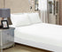 1000TC Ultra Soft Fitted Sheet & 2 Pillowcases Set - Super King Size Bed - White-Home & Garden > Bedding-PEROZ Accessories