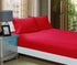 1000TC Ultra Soft Fitted Sheet & 2 Pillowcases Set - Super King Size Bed - Red-Home & Garden > Bedding-PEROZ Accessories