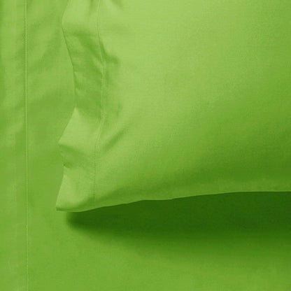 1000TC Ultra Soft Fitted Sheet &amp; 2 Pillowcases Set - Super King Size Bed - Green-Home &amp; Garden &gt; Bedding-PEROZ Accessories