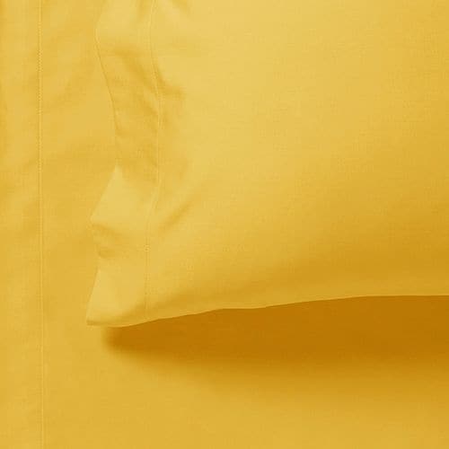 1000TC Ultra Soft Single Size Bed Yellow Flat &amp; Fitted Sheet Set-Home &amp; Garden &gt; Bedding-PEROZ Accessories