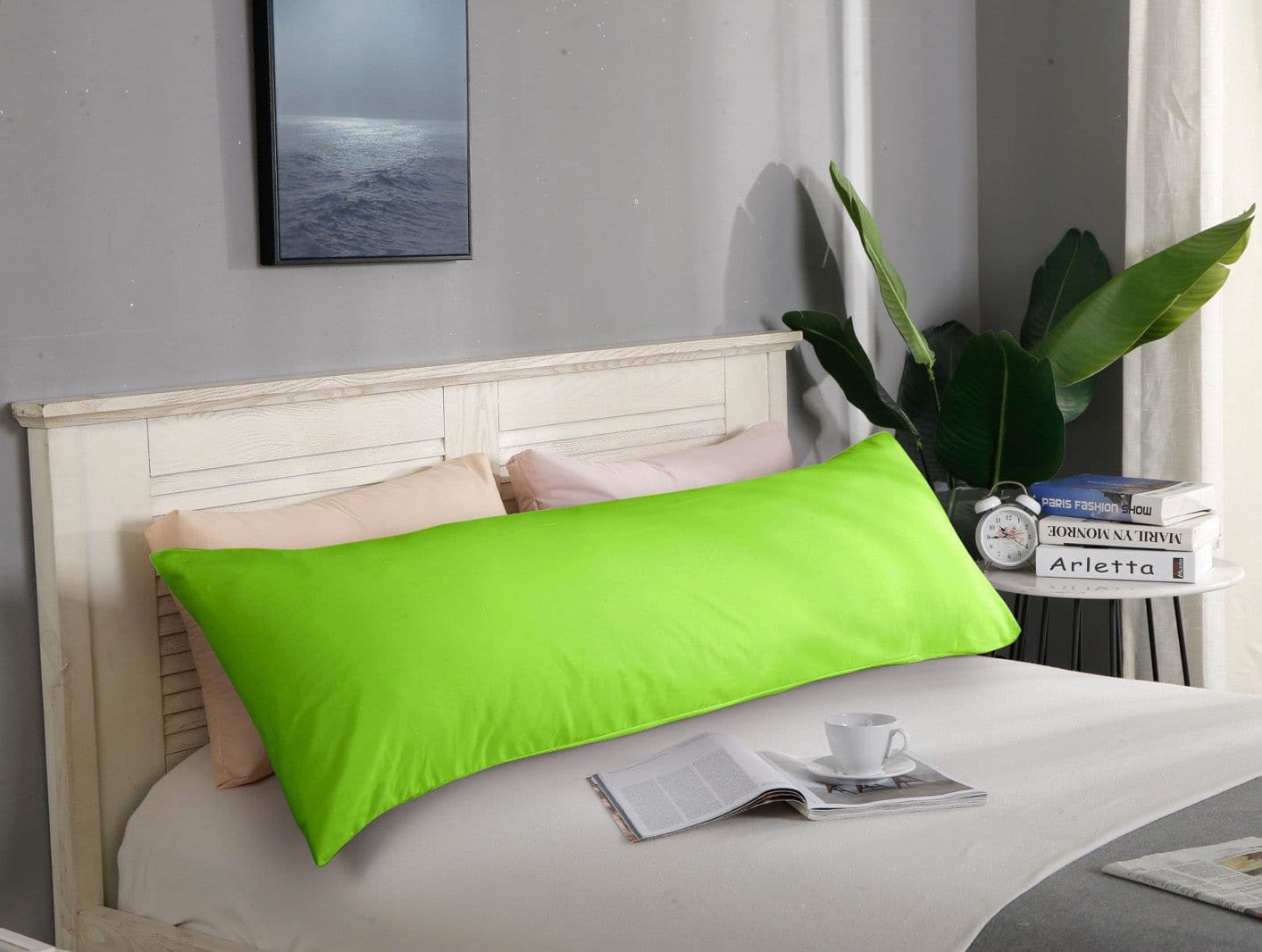 1000TC Premium Ultra Soft Body Pillowcase - Green-Home &amp; Garden &gt; Bedding-PEROZ Accessories