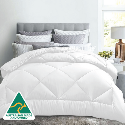 Luxor All Season Microfibre Quilt 400GSM (Double) (Made in Aus)-Home &amp; Garden &gt; Bedding-PEROZ Accessories