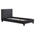 Single Linen Fabric Bed Frame Grey-Furniture > Bedroom-PEROZ Accessories