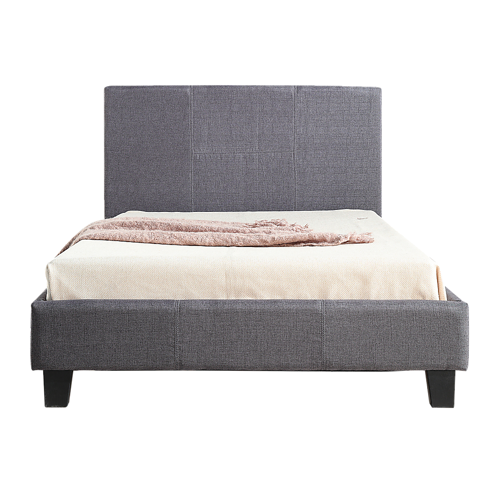 King Single Linen Fabric Bed Frame Grey-Furniture &gt; Bedroom-PEROZ Accessories