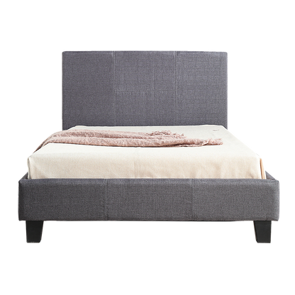 King Single Linen Fabric Bed Frame Grey-Furniture &gt; Bedroom-PEROZ Accessories