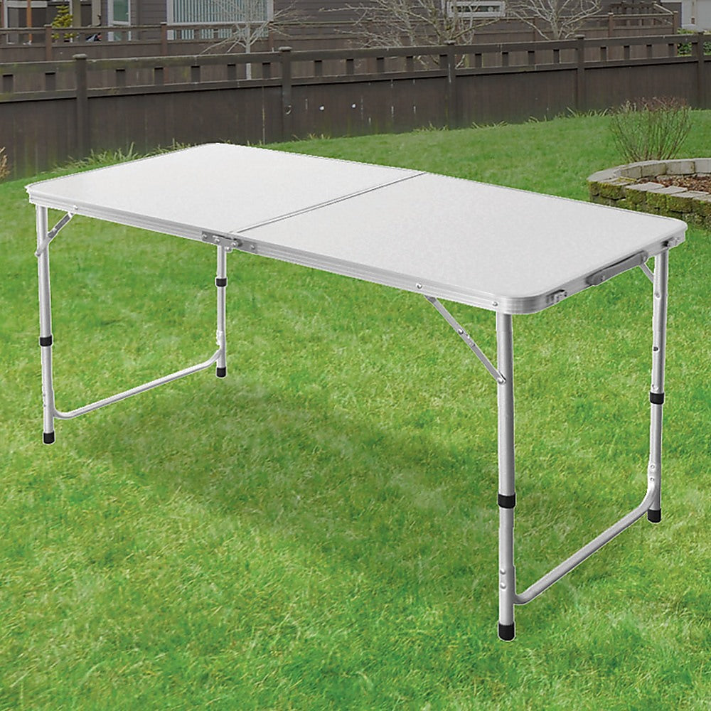 Aluminium Folding Table 120cm Portable Indoor Outdoor Picnic Party Camping Tables-Furniture &gt; Office-PEROZ Accessories