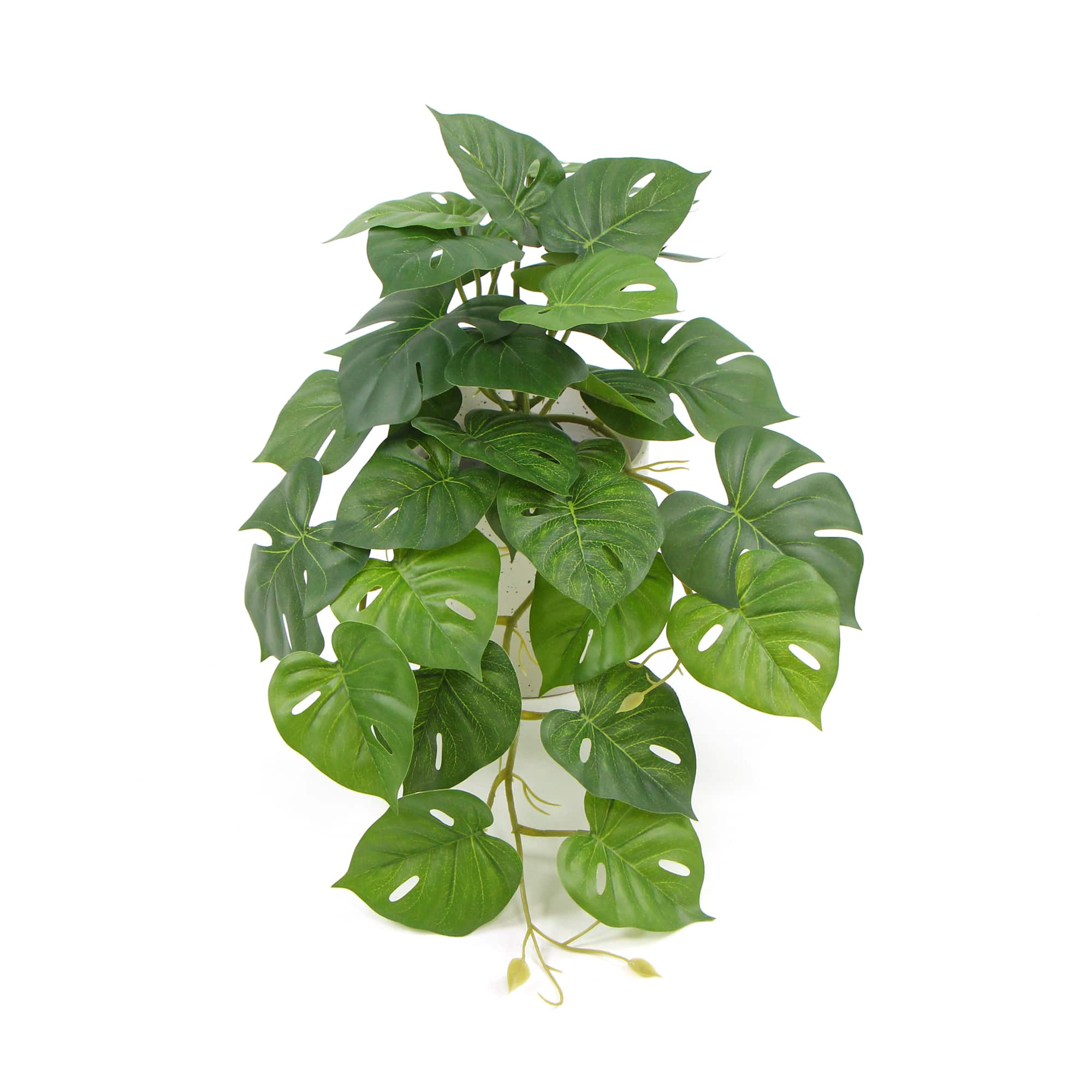 Decorative Ceramic Bowl Potted Artificial Monstera Plant 30cm-Home &amp; Garden &gt; Artificial Plants-PEROZ Accessories