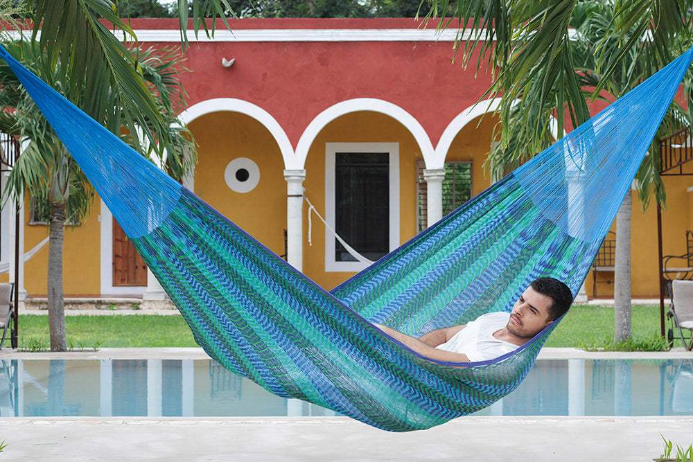 Mayan Legacy Bed Cotton hammock - Classic in Caribe colour-Hammock-PEROZ Accessories