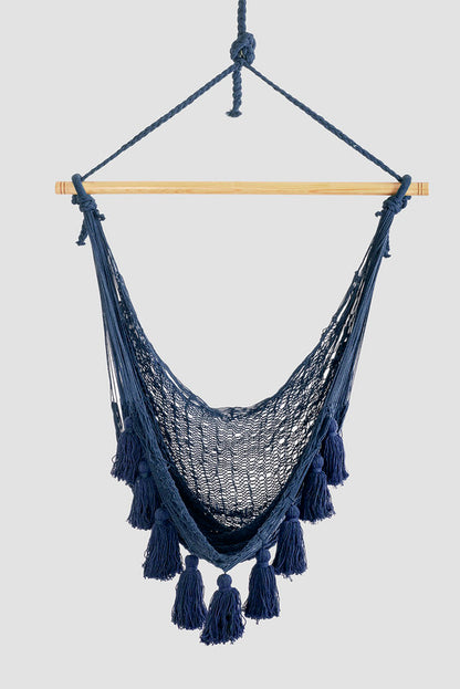 Deluxe Extra Large Mexican Hammock Chair in Outdoor Cotton Colour Blue-Hammock-PEROZ Accessories